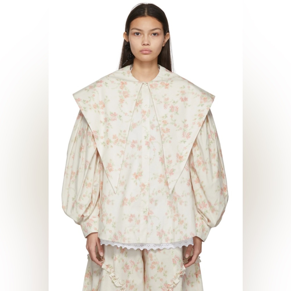 SIMONE ROCHA
Pink Smudged Flower Signature Sleeve Shirt